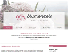 Tablet Screenshot of blumenzeit.at